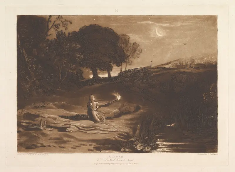 Rispah, 2nd Book of Samuel, Chapter 21 (Liber Studiorum, part IX, plate 46) Wall Art by Joseph Mallord William Turner - High-Resolution Digital Print