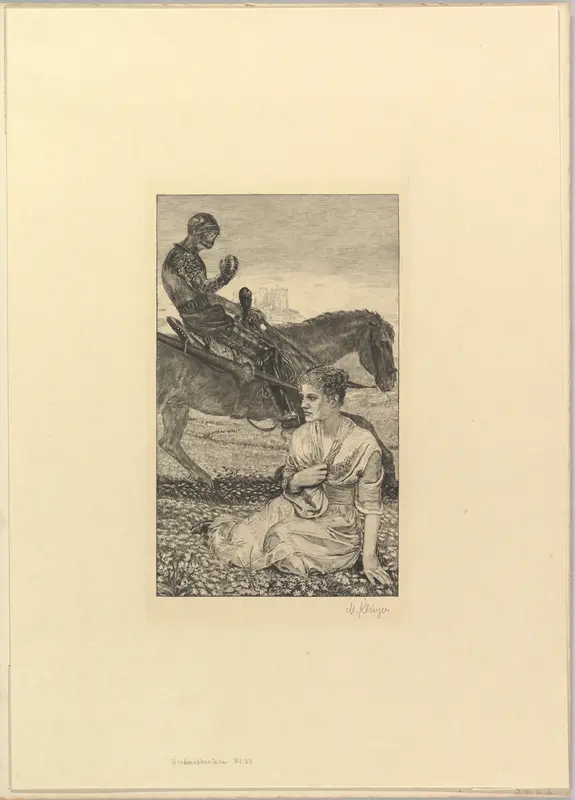 Ritter Tod, from the series Brahmsphantasie Wall Art by Max Klinger - High-Resolution Digital Print
