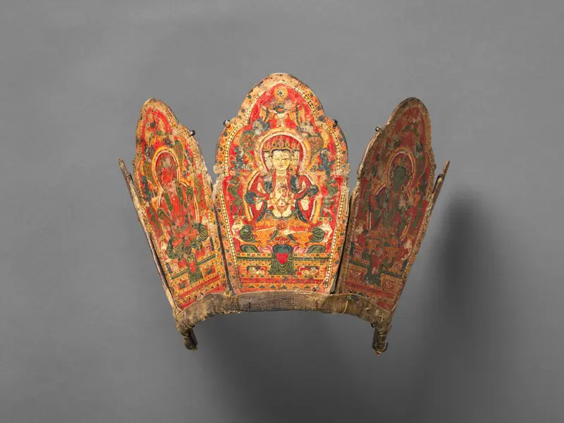 Ritual Crown with the Five Transcendent Buddhas Wall Art by Unknown - High-Resolution Digital Print