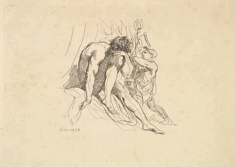 River God with Child Wall Art by Thomas Rowlandson - High-Resolution Digital Print