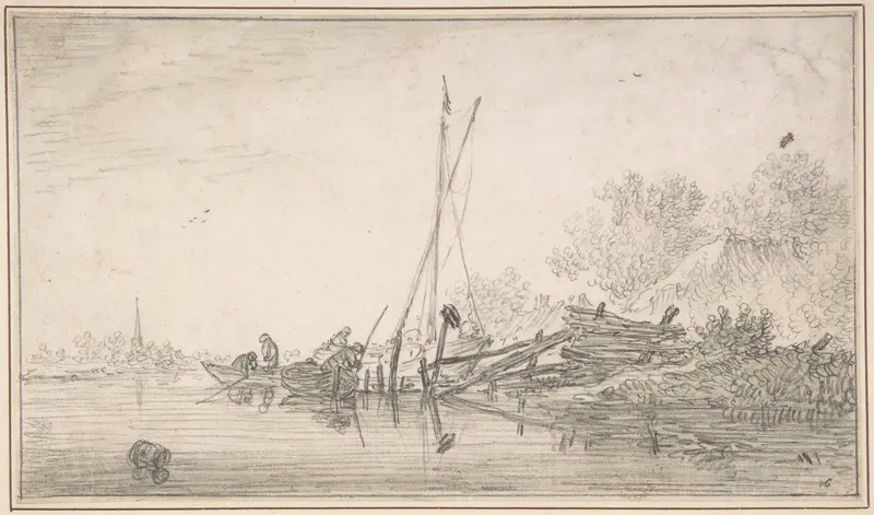 River Scene Wall Art by Jan van Goyen - High-Resolution Digital Print