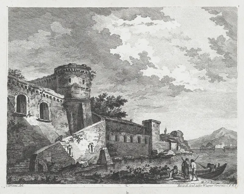 River Scene with Castle Wall Art by Fabio Berardi - High-Resolution Digital Print