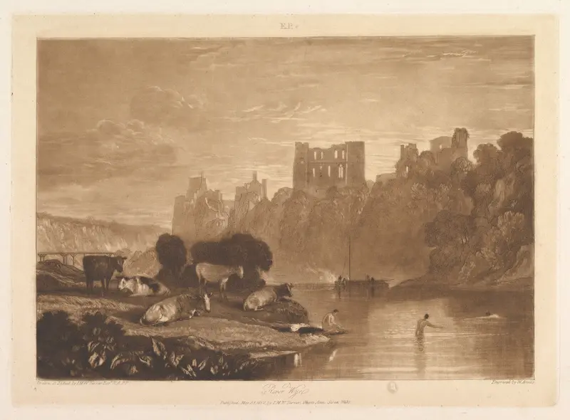 River Wye (Liber Studiorum, part X, plate 48) Wall Art by Joseph Mallord William Turner - High-Resolution Digital Print