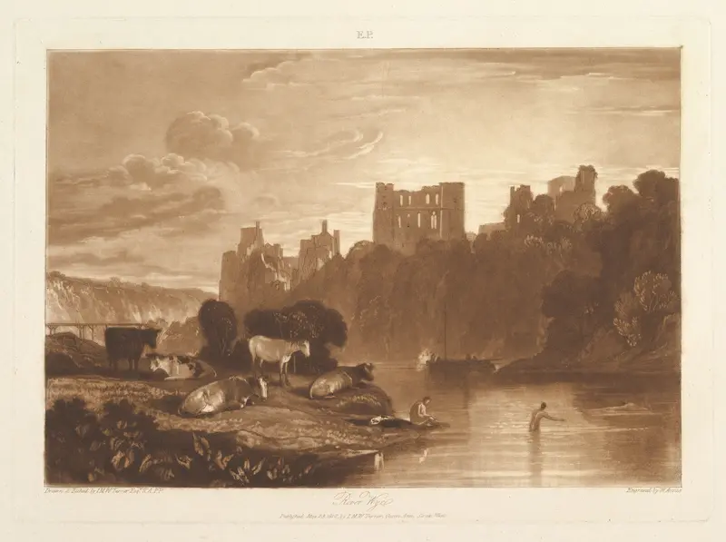 River Wye, part X, plate 48 from "Liber Studiorum" Wall Art by Joseph Mallord William Turner - High-Resolution Digital Print