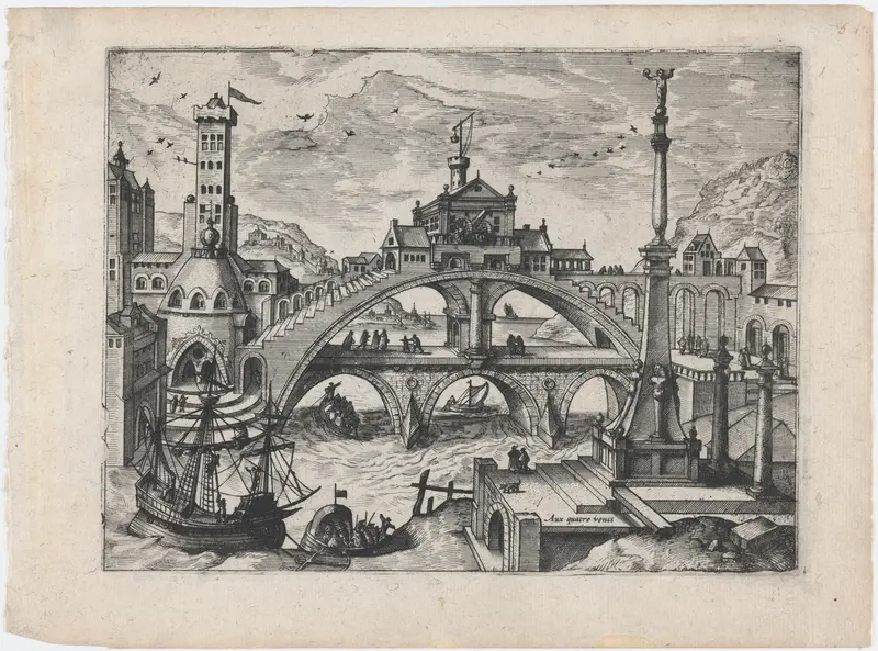 Riverscape with a Double Bridge