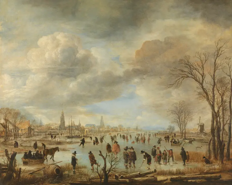 Riviergezicht bij winter Wall Art by Unknown - High-Resolution Digital Print