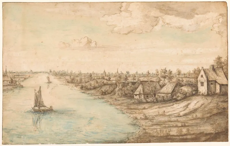 Rivierlandschap Wall Art by Lucas van Uden - High-Resolution Digital Print