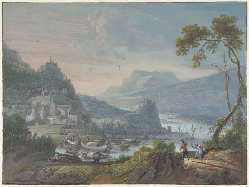 Rivierlandschap Wall Art by Willem Troost (I) - High-Resolution Digital Print