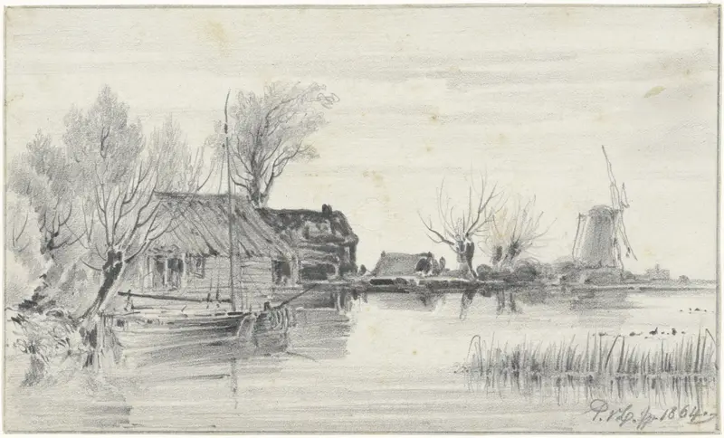 Rivierlandschap Wall Art by L. Michau - High-Resolution Digital Print
