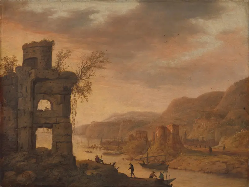 Rivierlandschap Wall Art by Dirck Verhaert - High-Resolution Digital Print