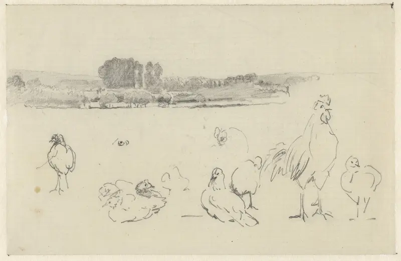 Rivierlandschap en gevogelte Wall Art by Guillaume Anne van der Brugghen - High-Resolution Digital Print