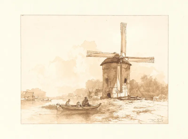 Rivierlandschap in Frankrijk Wall Art by Unknown - High-Resolution Digital Print