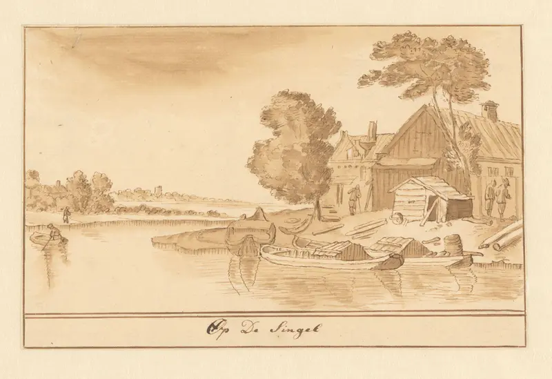 Rivierlandschap met gezicht op de Singel (?) Wall Art by anonymous - High-Resolution Digital Print