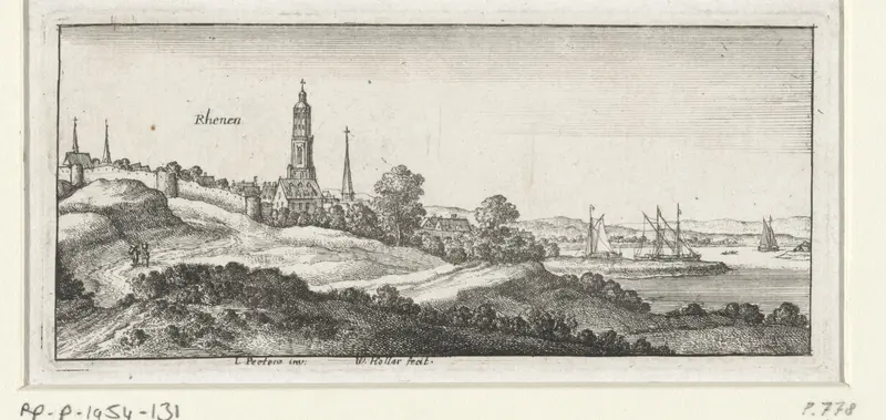 Rivierlandschap met gezicht op Rhenen Wall Art by Unknown - High-Resolution Digital Print