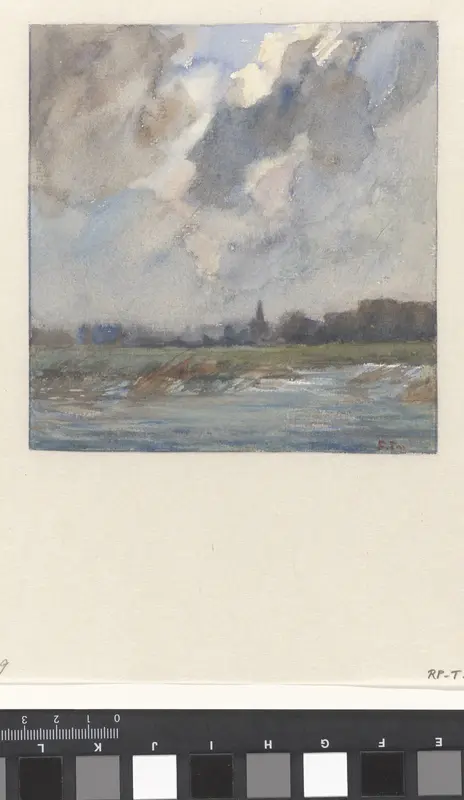 Rivierlandschap met kerktoren, bij storm Wall Art by Frans Smissaert - High-Resolution Digital Print