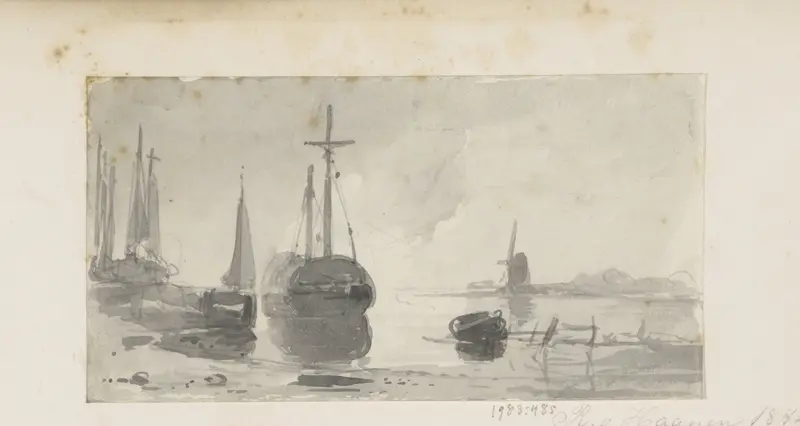 Rivierlandschap met zeilboten Wall Art by Remigius Adrianus Haanen - High-Resolution Digital Print