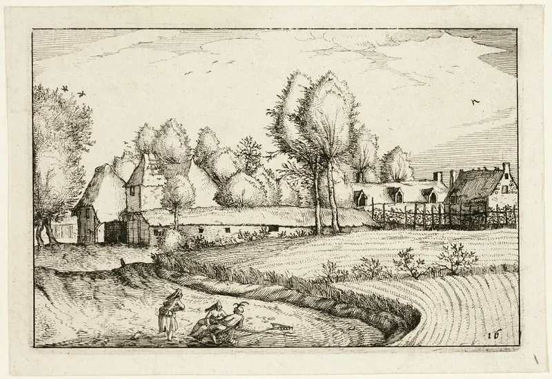 Road along a Field, plate sixteen after Pictures of Farms, Country Houses and Rustic Villages (Praediorum villarum et rusticarum casularum icones)
