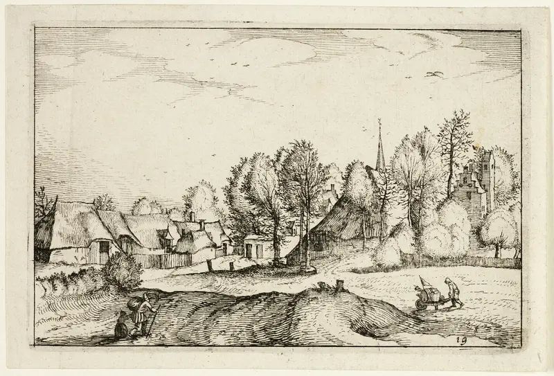 Road into a Village, plate nineteen after Pictures of Farms, Country Houses and Rustic Villages (Praediorum villarum et rusticarum casularum icones)