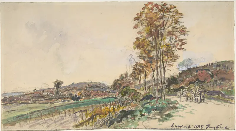Road near La Côte-Saint-André Wall Art by Johan Barthold Jongkind - High-Resolution Digital Print