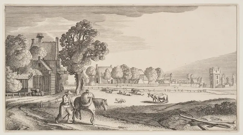 Roads along a Pasture, from Landscapes (Playsante Lantschappen)
