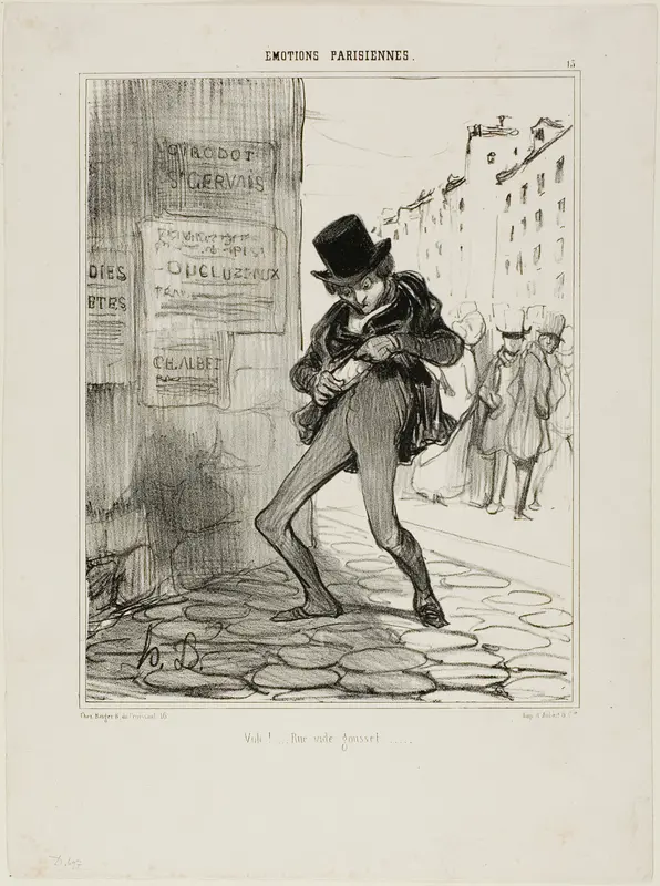 Robbed! Empty-Pocket Street..., plate 13 from Émotions Parisiens