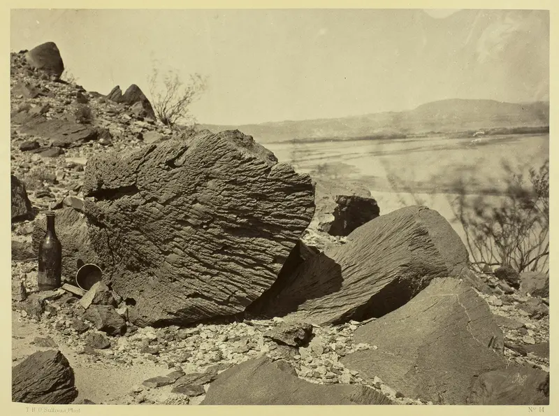 Rock Carved by Drifting Sand, Below Fortification Rock, Arizona Wall Art by Timothy O'Sullivan - High-Resolution Digital Print