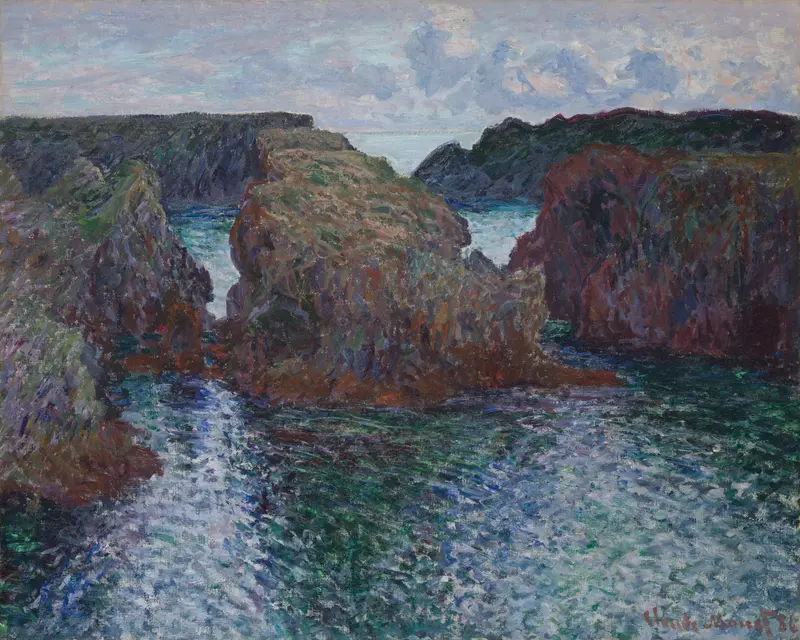Rocks at Port-Goulphar, Belle-Île Wall Art by Claude Monet - High-Resolution Digital Print