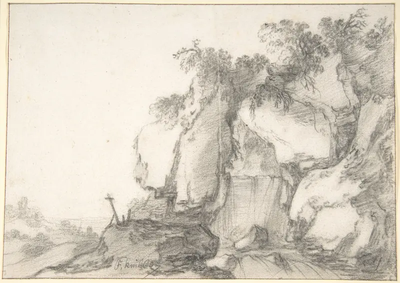 Rocks Overgrown with Bushes Wall Art by Francois van Knibbergen - High-Resolution Digital Print