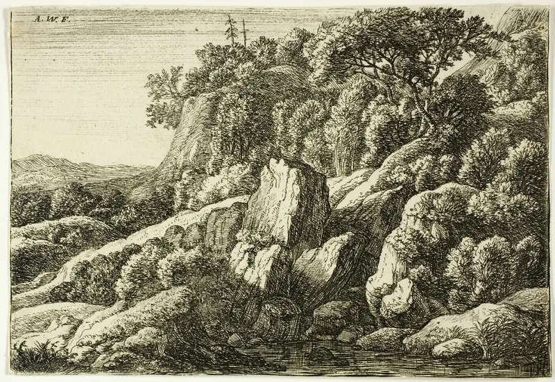 Rocky Landscape Wall Art by Anthonie Waterloo - High-Resolution Digital Print
