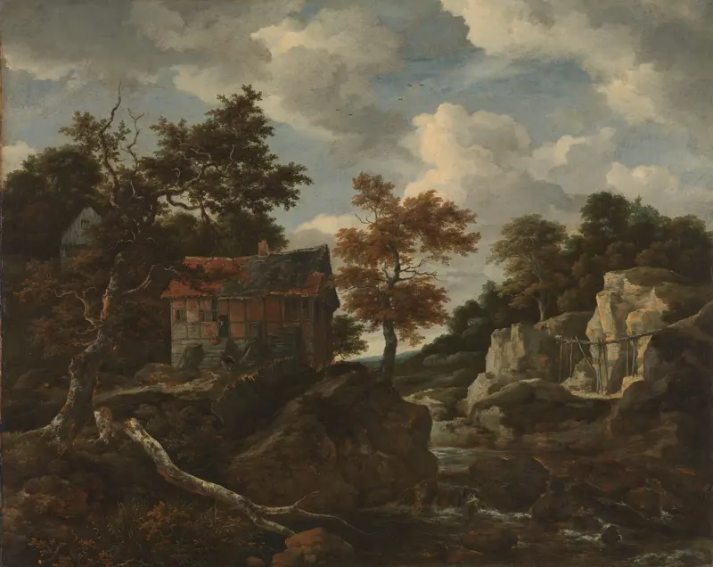 Rocky landscape Wall Art by Jacob Isaacksz van Ruisdael - High-Resolution Digital Print