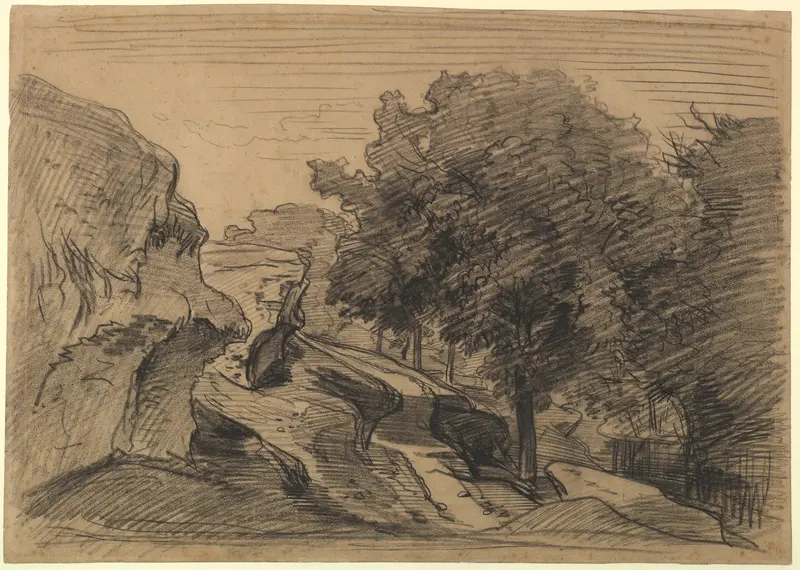 Rocky Landscape Wall Art by Charles-François Daubigny - High-Resolution Digital Print