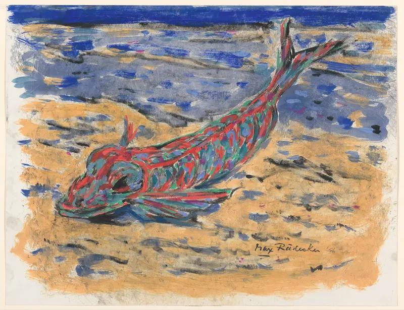 Rode poon op het strand Wall Art by Unknown - High-Resolution Digital Print