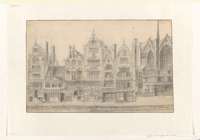 Rokin en een deel van de Nieuwezijdskapel te Amsterdam Wall Art by Jan Abrahamsz. Beerstraten - High-Resolution Digital Print