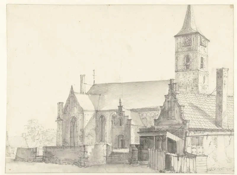 Romaanse kerk, gezien vanuit het noordwesten Wall Art by Jan Abrahamsz. Beerstraten - High-Resolution Digital Print