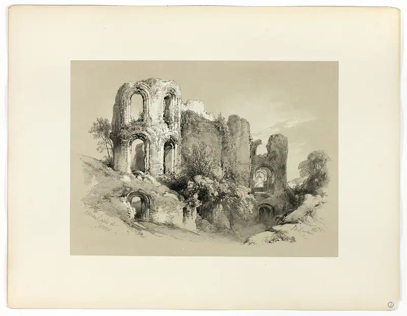 Roman Baths at Treves, from Picturesque Selections Wall Art by James Duffield Harding - High-Resolution Digital Print