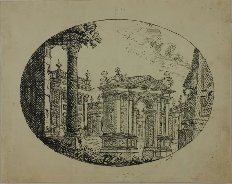 Roman Edifices Wall Art by Unknown artist - High-Resolution Digital Print