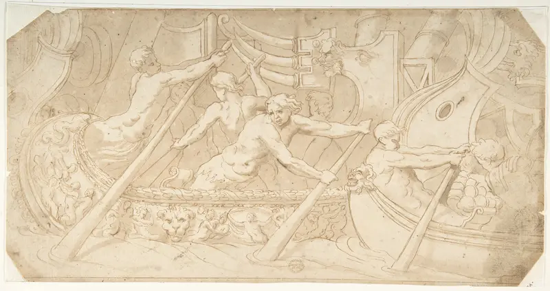 Roman Galley Wall Art by Anonymous, Italian, 16th century - High-Resolution Digital Print