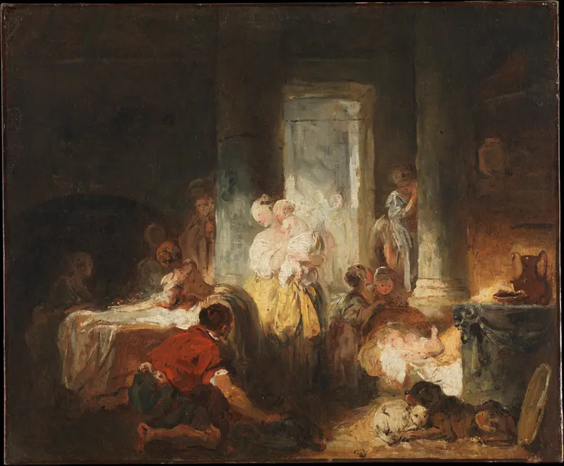 Roman Interior Wall Art by Jean Honoré Fragonard - High-Resolution Digital Print