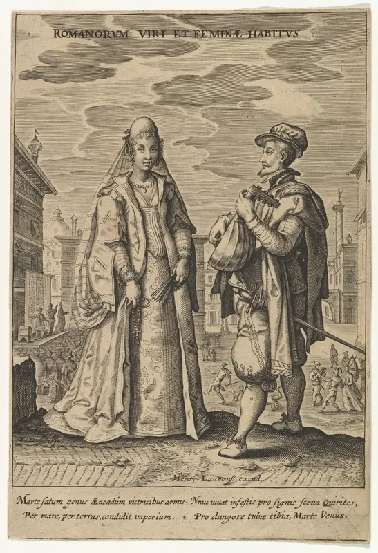 Romanorium Viri et Feminae Habitus, from Fashions of Different Nations (copy) Wall Art by Master ID - High-Resolution Digital Print
