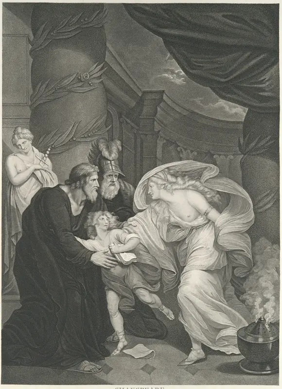 Rome, Titus's Garden–Lucius Pursued by Lavinia (Shakespeare, Titus Andronicus, Act 4, Scene 1) Wall Art by Thomas Kirk - High-Resolution Digital Print