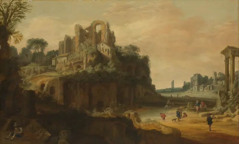 Romeins landschap met ruïnes Wall Art by Pieter Anthonisz van Groenewegen - High-Resolution Digital Print