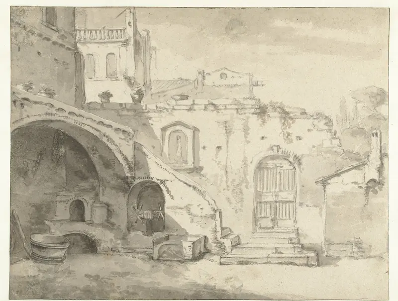 Romeinse binnenplaats Wall Art by Thomas Wijck - High-Resolution Digital Print