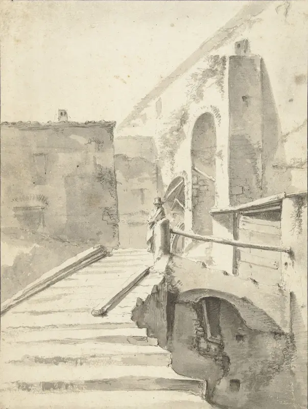 Romeinse gebouwen en subconstructie Wall Art by Unknown - High-Resolution Digital Print