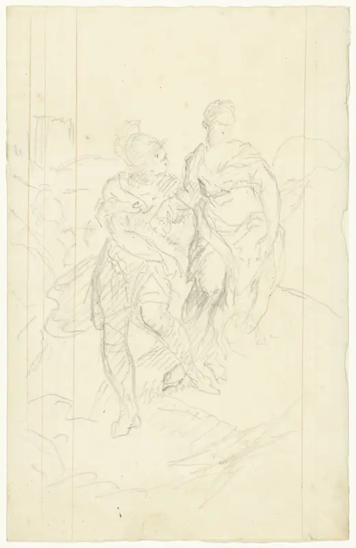 Romeinse krijger die een vrouw meevoert Wall Art by Unknown - High-Resolution Digital Print
