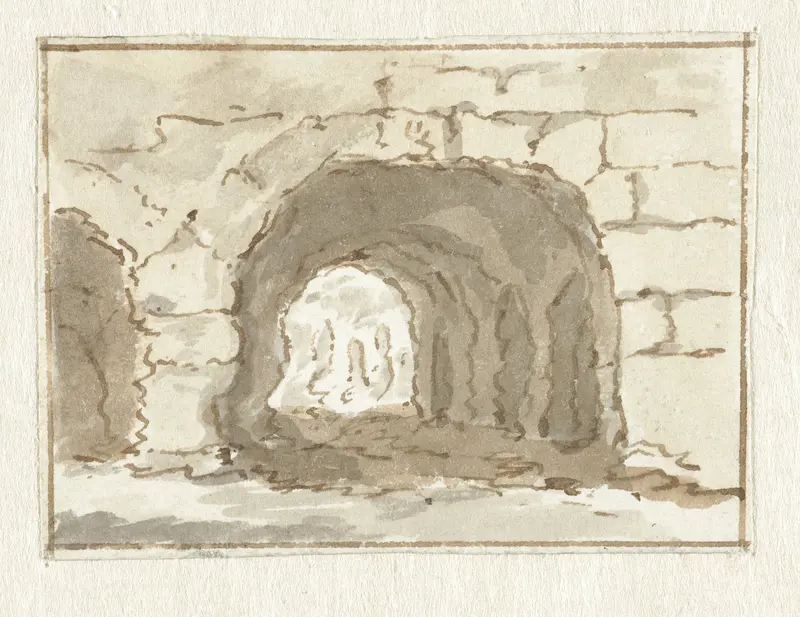 Romeinse muur met boog Wall Art by Pieter Bartholomeusz. Barbiers - High-Resolution Digital Print