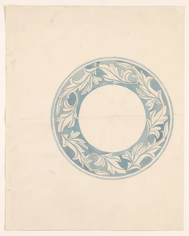 Rond randornament met bladmotief Wall Art by Carel Adolph Lion Cachet - High-Resolution Digital Print