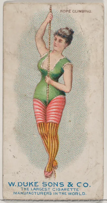 Rope Climbing, from the Gymnastic Exercises series (N77) for Duke brand cigarettes Wall Art by W. Duke, Sons & Co. - High-Resolution Digital Print