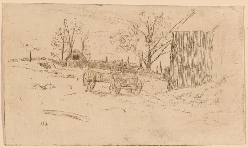 Roscoe's Barn Wall Art by Julian Alden Weir - High-Resolution Digital Print