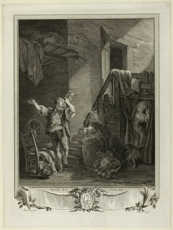 Rose and Colas Wall Art by Jean Baptiste Blaise Simonet - High-Resolution Digital Print