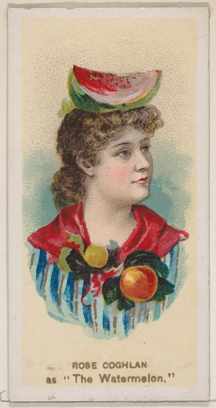 Rose Coghlan as "The Watermelon," from the series Fancy Dress Ball Costumes (N73) for Duke brand cigarettes Wall Art by W. Duke, Sons & Co. - High-Resolution Digital Print
